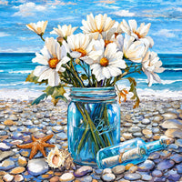 Gänseblümchen am Meer Diamond Painting