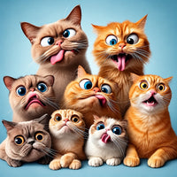 Lustige Katzen Diamond Painting