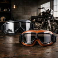 Vintage Motorradbrille mit UV Schutz | Sturmbrille